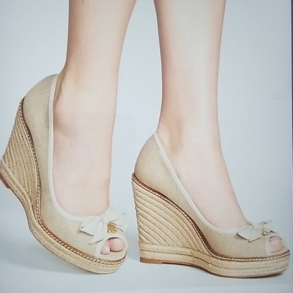 Tory Burch 'Jackie' Espadrille Wedges